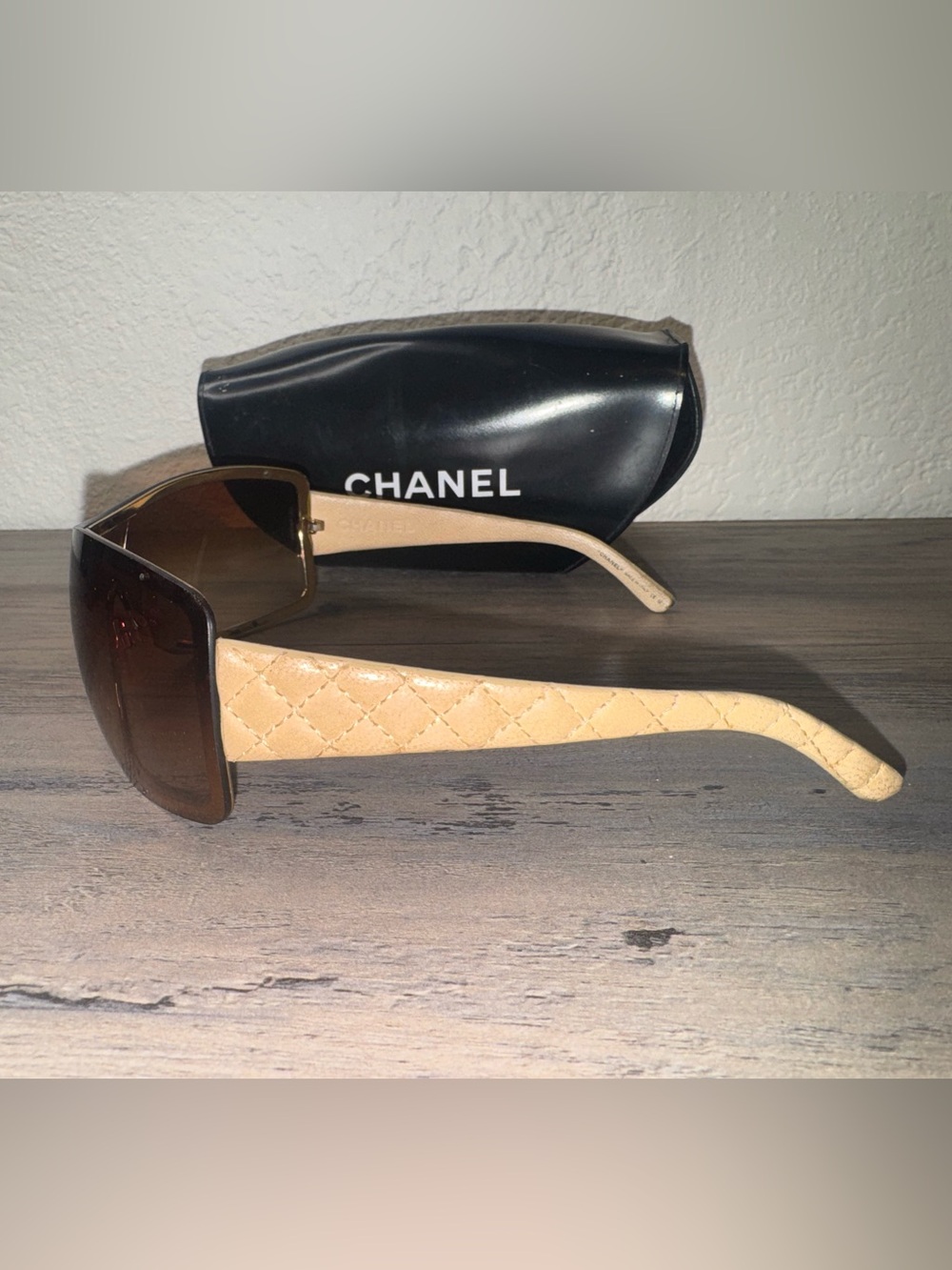 CHANEL Brown Gradient Shield Sunglasses with Black Case - Picture 3 of 9